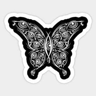 MetEyeMorph Butterfly Crying Eye Line Art Sticker